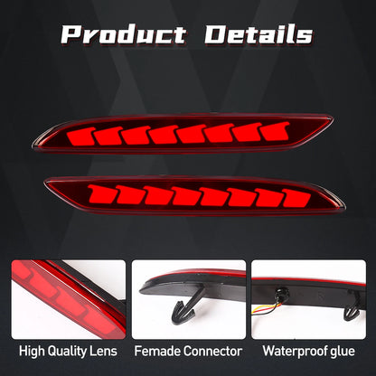 LED Rear Bumper Reflector Light For Chevrolet Cavalier 2020 2021 2022 Brake Warning Dynamic Turn Signal Lamp Car Accessories 12V